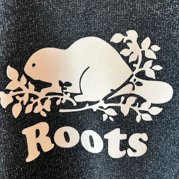 Roots Unisex Gender Free Black Pepper Crewneck Sweatshirt Large Longsleeve - Picture 2 of 6